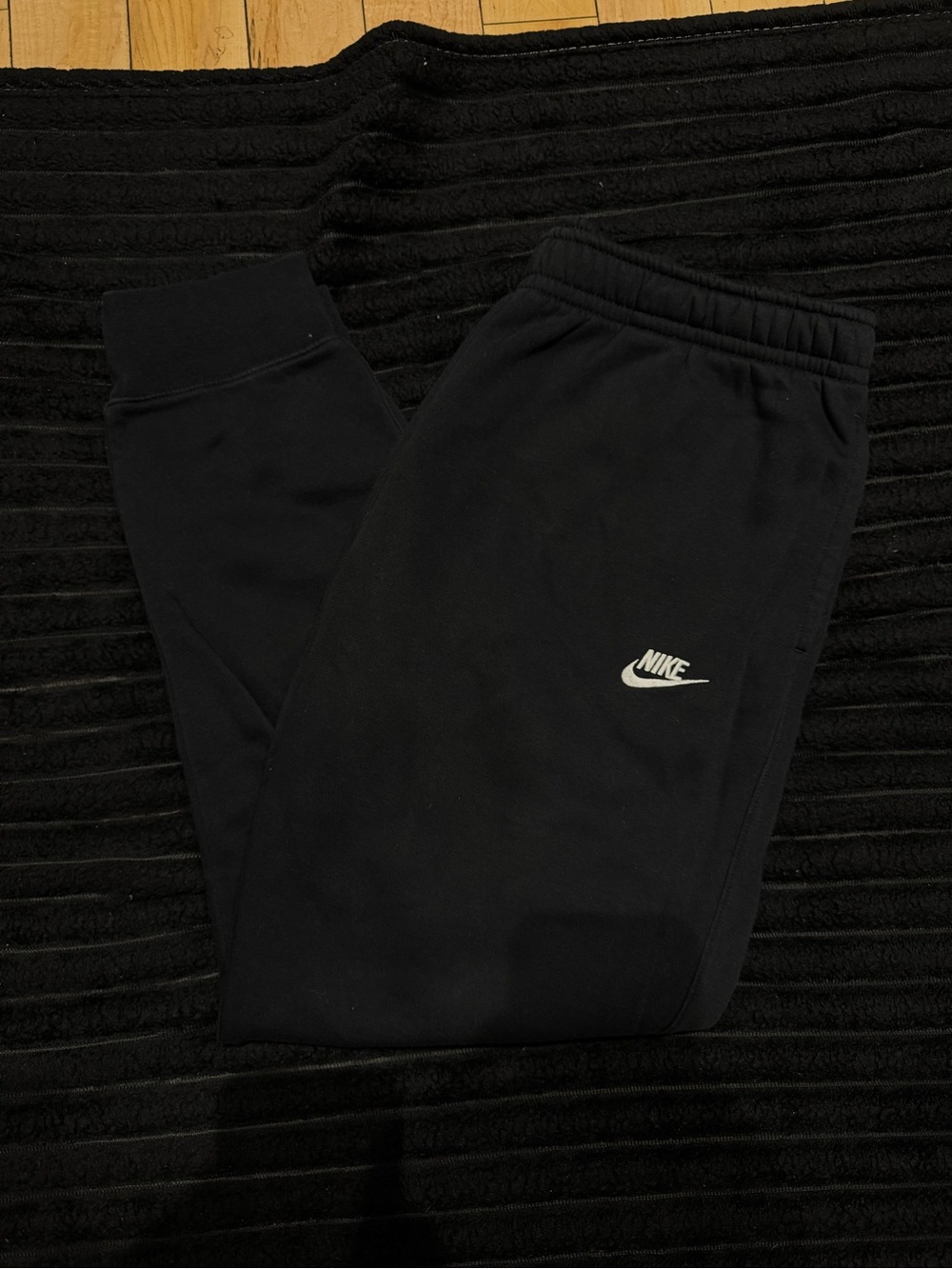 Nike Black Jogger Pants with White Tag Logo